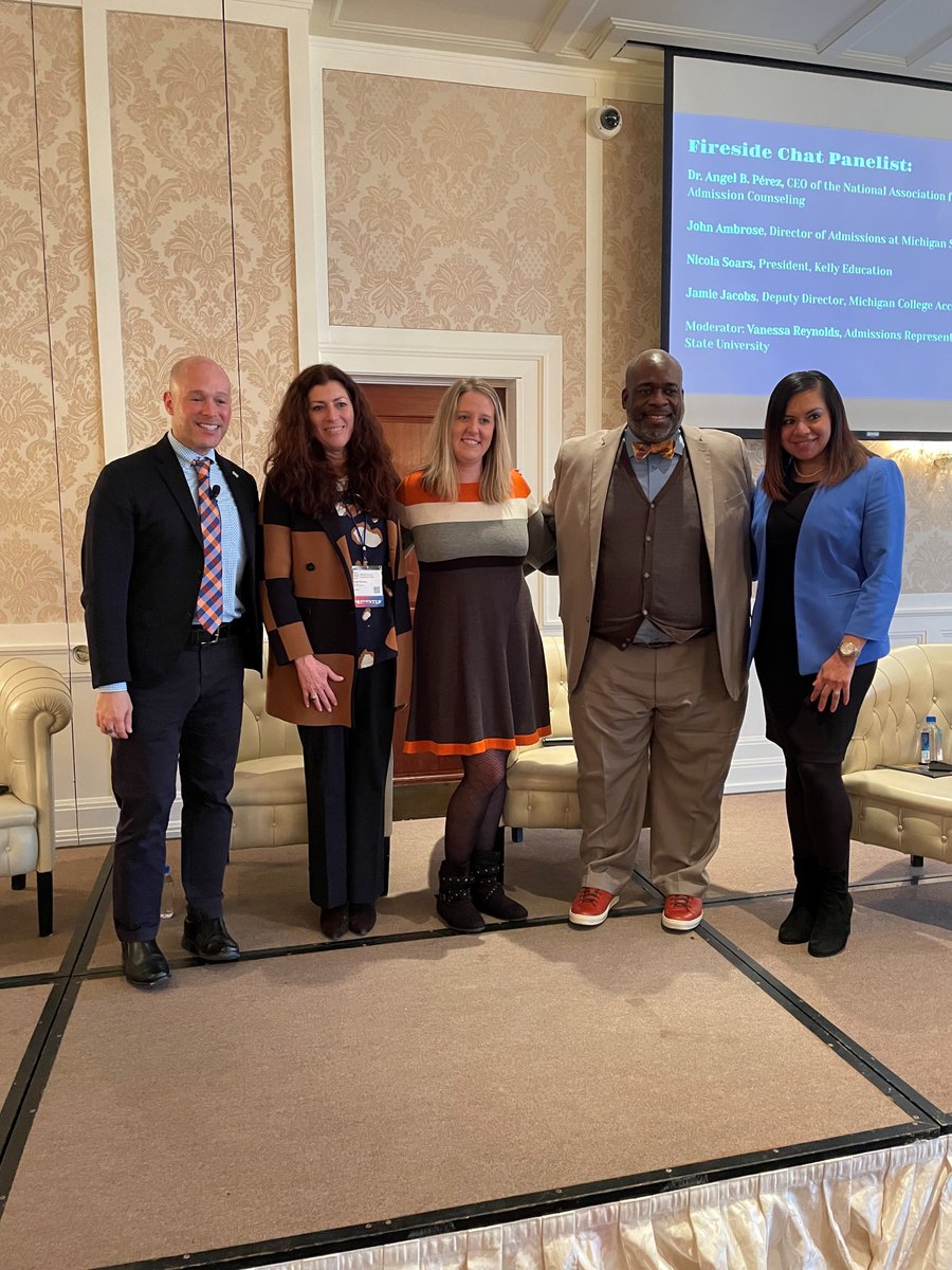 It was a fantastic opportunity to speak with thought leaders at the <a href="/MACACorg/">MACAC</a> Conference. Thank you, <a href="/AngelBPerez/">Angel B. Pérez</a> <a href="/NACAC/">Natl Association for College Admission Counseling</a>, for inviting me to participate in your fireside chat with leaders in the education, access, and career sectors—<a href="/MACACorg/">MACAC</a> Conference.