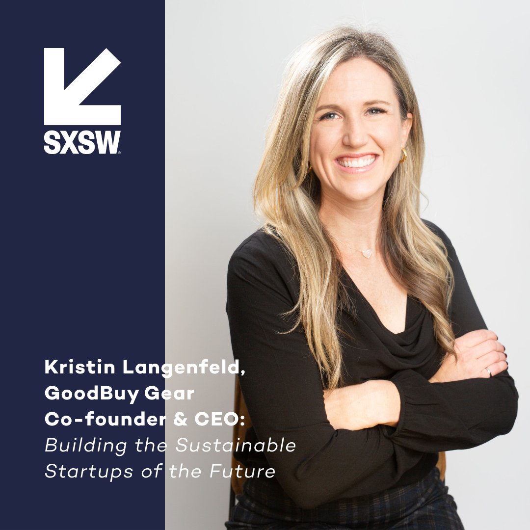 GoodBuy Gear (@goodbuygear) on Twitter photo Join our co-founder and CEO <a href="/kmcclement/">Kristin Langenfeld</a> at #SXSW2022's Building The Sustainable Startups of the Future panel! She’ll be alongside <a href="/revolution/">Revolution</a>'s Todd Klein, <a href="/sparkcharge/">SparkCharge</a>'s Joshua Aviv and <a href="/cava/">CAVA</a>'s Brett Schulman. bit.ly/3CwgEiL
Interested in attending? DM us for a ticket! Join our co-founder and CEO <a href="/kmcclement/">Kristin Langenfeld</a> at #SXSW2022's Building The Sustainable Startups of the Future panel! She’ll be alongside <a href="/revolution/">Revolution</a>'s Todd Klein, <a href="/sparkcharge/">SparkCharge</a>'s Joshua Aviv and <a href="/cava/">CAVA</a>'s Brett Schulman. bit.ly/3CwgEiL
Interested in attending? DM us for a ticket!