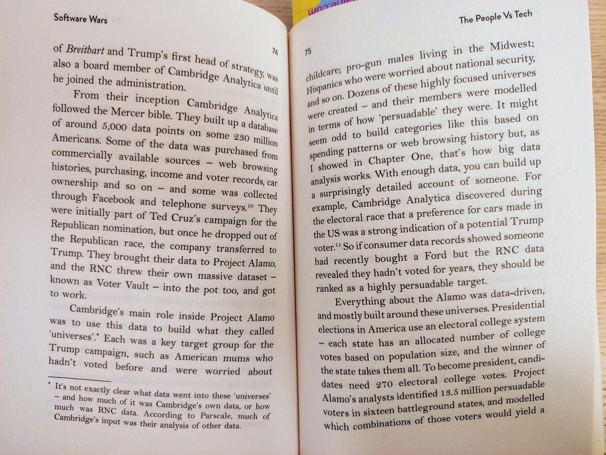LangelinAlex's tweet photo. Quand on y pense, ça parrait logique que les partis politiques essaient d'appliquer exactement les mêmes recettes de ciblage publicitaire que les entreprises, comme l'explique bien @JamieJBartlett dans The People vs Tech.
Le pire, c'est qu'apparemment tous les partis le font... https://t.co/PSqc1BHg6x