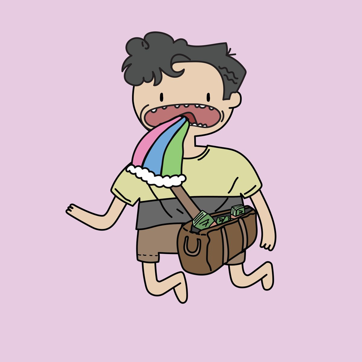 Cryptodeelite's tweet photo. If you're gonna puke, you may as well make it a rainbow. @TOFU_Homie_Club #NFT #Algorand https://t.co/Clq7MILzJU
