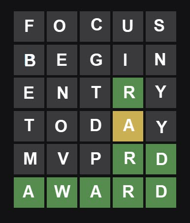 Step away from Wordle and start entering in your MVP contributions! For existing Microsoft MVP Award winners - March 31 is the deadline to enter your contributions to be considered for MVP Re-award. #MVPBuzz #MicrosoftLife cc <a href="/MVPAward/">Microsoft MVP Communities</a>