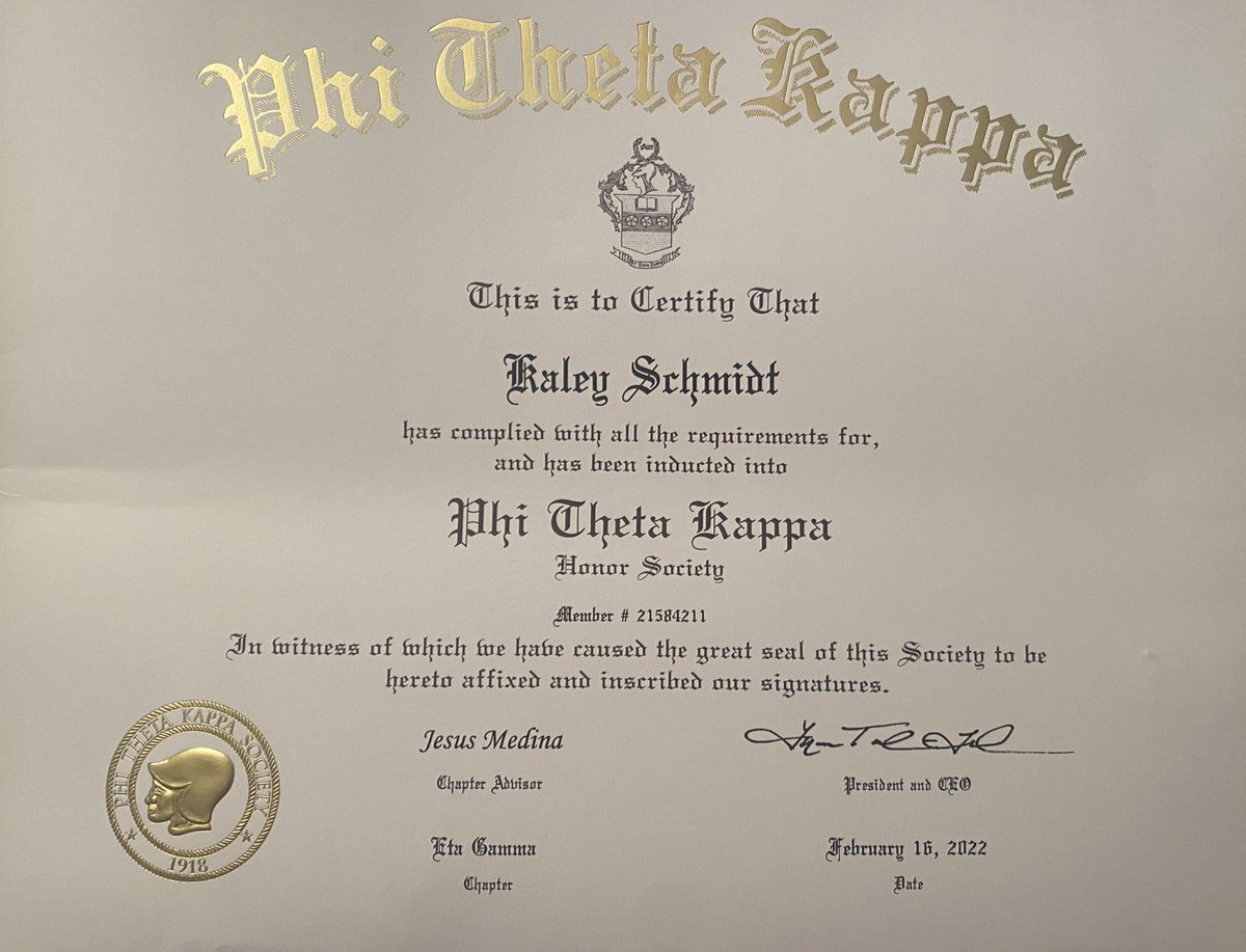 Super excited to grow as a scholar &amp; leader. Inducted in to <a href="/PhiThetaKappa/">Phi Theta Kappa Honor Society</a> Honor Society last night. To Lead is to Serve.