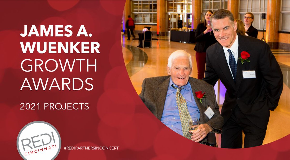 We’re also pleased to recognize this year’s recipients of the James A. Wuenker Growth Awards, named for James Wuenker, whose #EconDev contributions in the ’80s &amp; ’90s continue to positively impact today’s #CincyRegion. #REDIPartnersInConcert #Success #Leadership