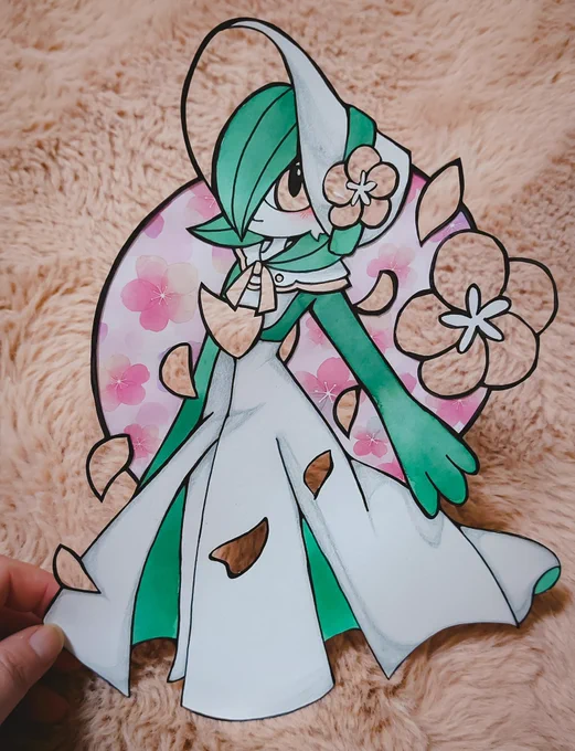 ポケモンのサーナイトを切り絵にしました🌸
早く春色に染めたい🥰 