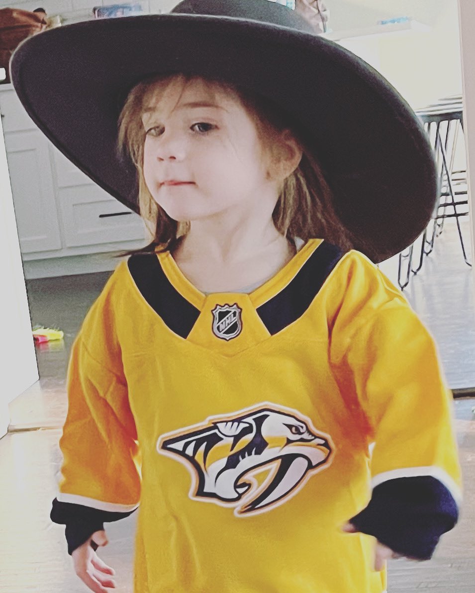 Rosalie is ready for her first Predator’s game!
<a href="/PredsNHL/">Nashville Predators</a> <a href="/PREDSident/">PREDSident</a> <a href="/cmace30/">Chris Mason</a> <a href="/AbbyGrimaldi23/">Abby Grimaldi</a>