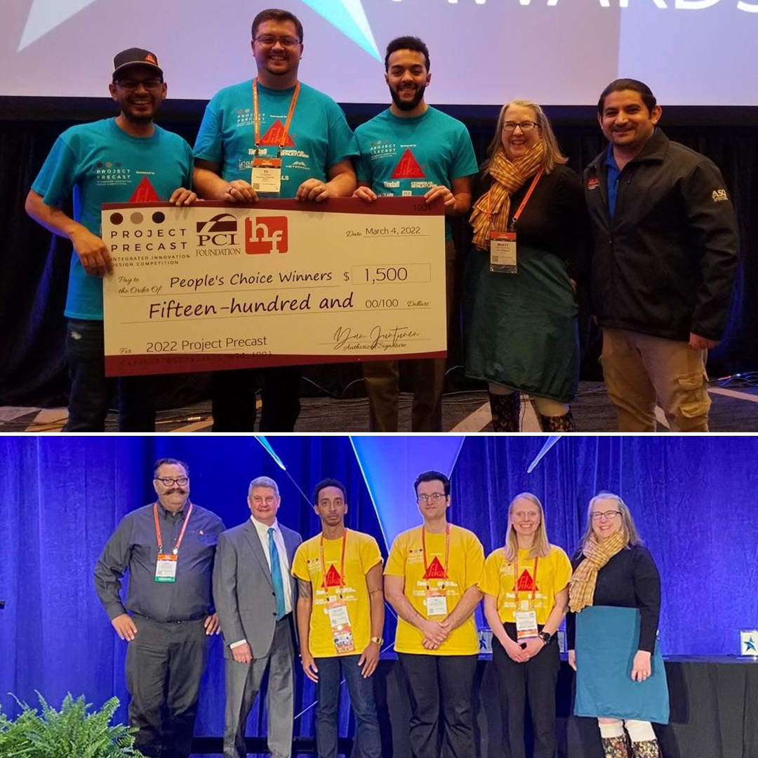 IdahoStateUCoSE's tweet photo. Congrats, Ali Shokrgozar, Laura-Louise Alicke, and Mahesh Acharya!

The trio of Civil Engineering students took home a couple of prizes from the Project Precast competition held during the PCI Convention in Kansas City. @PCIFoundation #IdahoStateUCoSE #ISUBengals #IdahoState https://t.co/xb29fQ3xtS