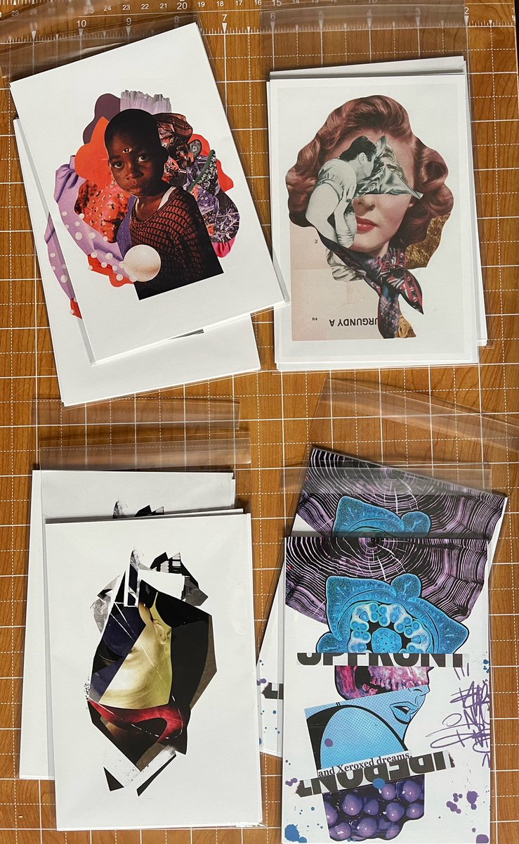 nonmachinable's tweet photo. artist postcards have arrived // limited to 50 sets each, these luxurious postcards feature artwork by Kathleen Royster, @hmmonmyway, @morphicrooms and @OchreMesa // available at https://t.co/eK2c26rPL9 https://t.co/KvfKucNIlc