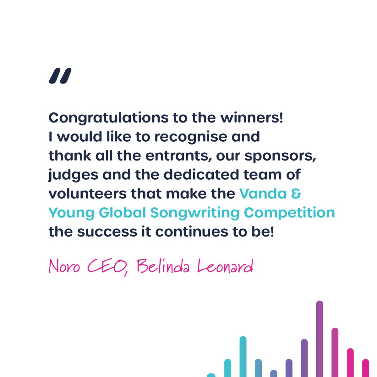As the recipient of the funds raised from the entry fees from the @vandayoungcomp – Noro will continue to help us to deliver life-changing music to those most in need. 
#noroau #songwritingcompetition #musictherapy #globalsongwritingcompetition #communitymusic #noromusictherapy