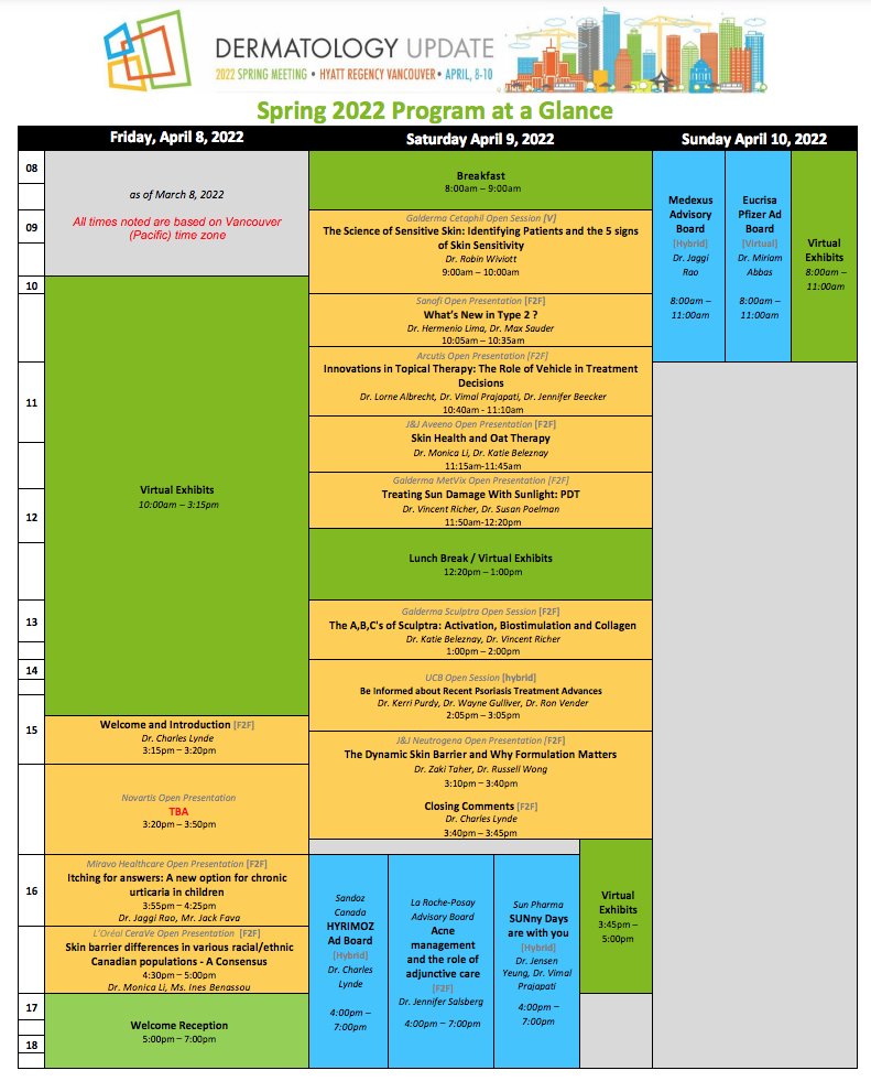DermUpdate's tweet photo. The Spring 2022 schedule for #DermatologyUpdate is now available. Click the link for further details:  https://t.co/PXa6JKHm9i https://t.co/sSZ5MUhqpU
