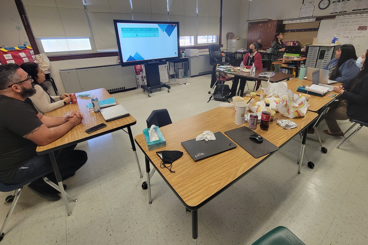 Migue_Campuzano's tweet photo. JQA Elementary math teachers reacting to common assessment 2 data to strategically plan Instruction &amp; small groups for Q4 to close students gaps and make sure all students are successful. 
#SeaSam #SeaSamStrong #DallasISD #DISD #MathILC
@DianaVNunez @DISDSoutheast @ILCsDallasISD https://t.co/aoYkdS2keI