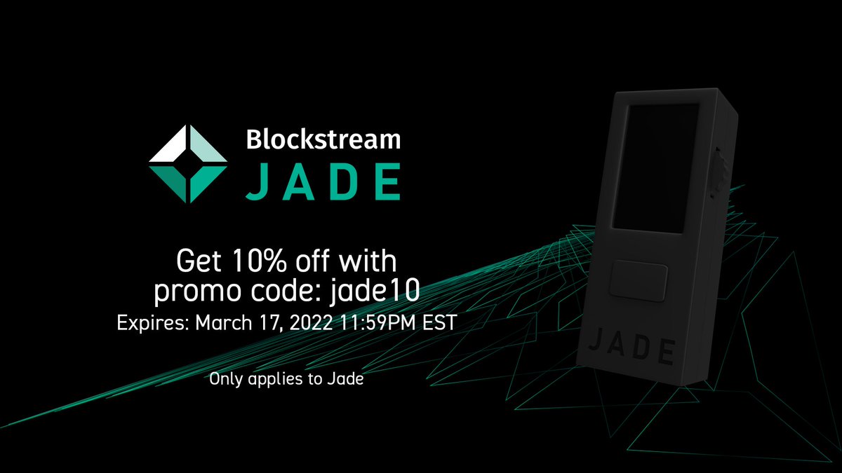 Blockstream on Twitter "Blockstream Jade just got better with firmware