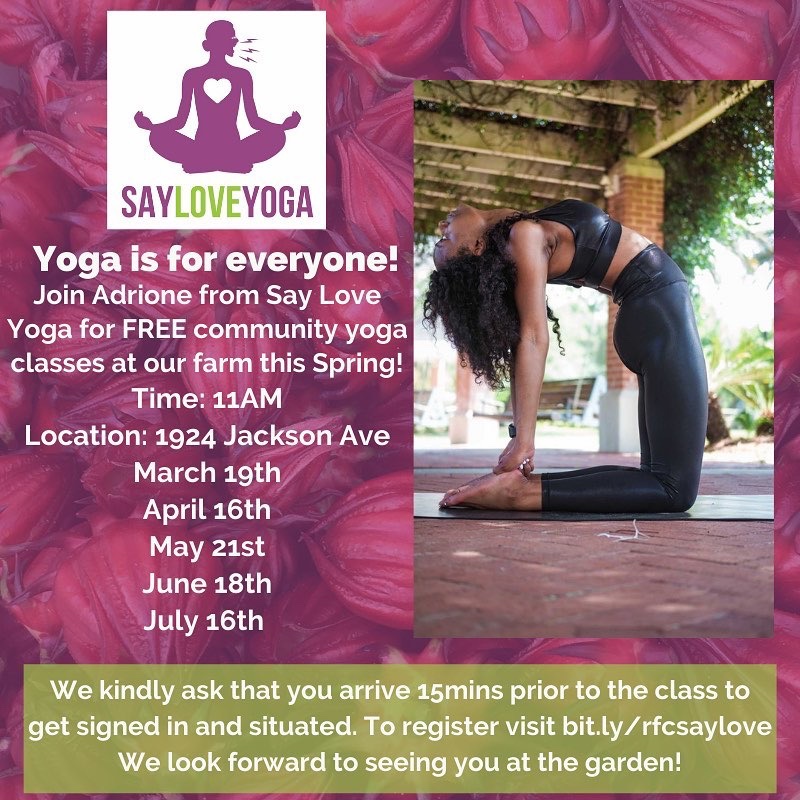 🗣💜🧘🏾‍♀️ <a href="/recircfarms/">Recirculating Farms</a> We're thrilled to announce this community partnership! Join <a href="/sayloveyoga/">Say Love Yoga</a> on the third Saturdays of the month for free community yoga classes at our urban farm. All ages, experiences, and personalities are welcome!