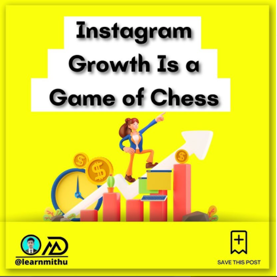 learnmithu's tweet photo. Instagram growth is not more different than chess, if you know how to play it,

👉 Just like Chess, you need a lot of patience to win the growth game on Instagram.
#TATAIPL  #DulquerSalmaan  #JacquelineFernandez  #BachchhanPaandey #AkshayKumar  #StockMarketindia  #Bollywood https://t.co/flgvHVXfCj