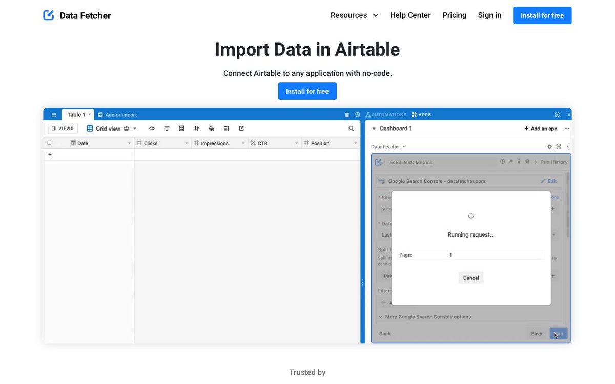 jbirds_co's tweet photo. Datafetcher : Import Airtable Data in Airtable Connect Airtable to any application with no-code. - https://t.co/ycCmVoY8df #datafetcher #airtable #google-sheets https://t.co/T3dG0MQLui
