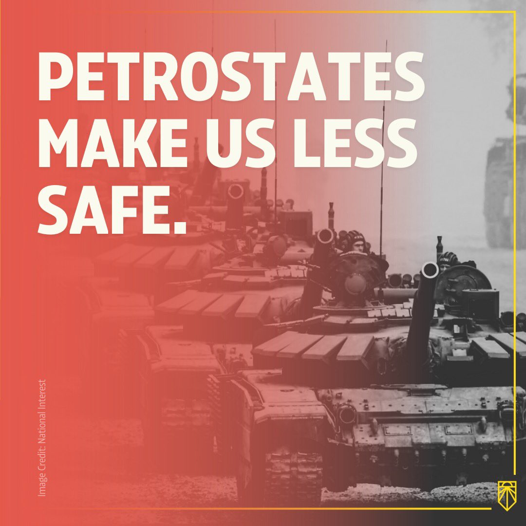 sunrisemvmt's tweet photo. Petrostates make us less safe. https://t.co/xu96qHEa19