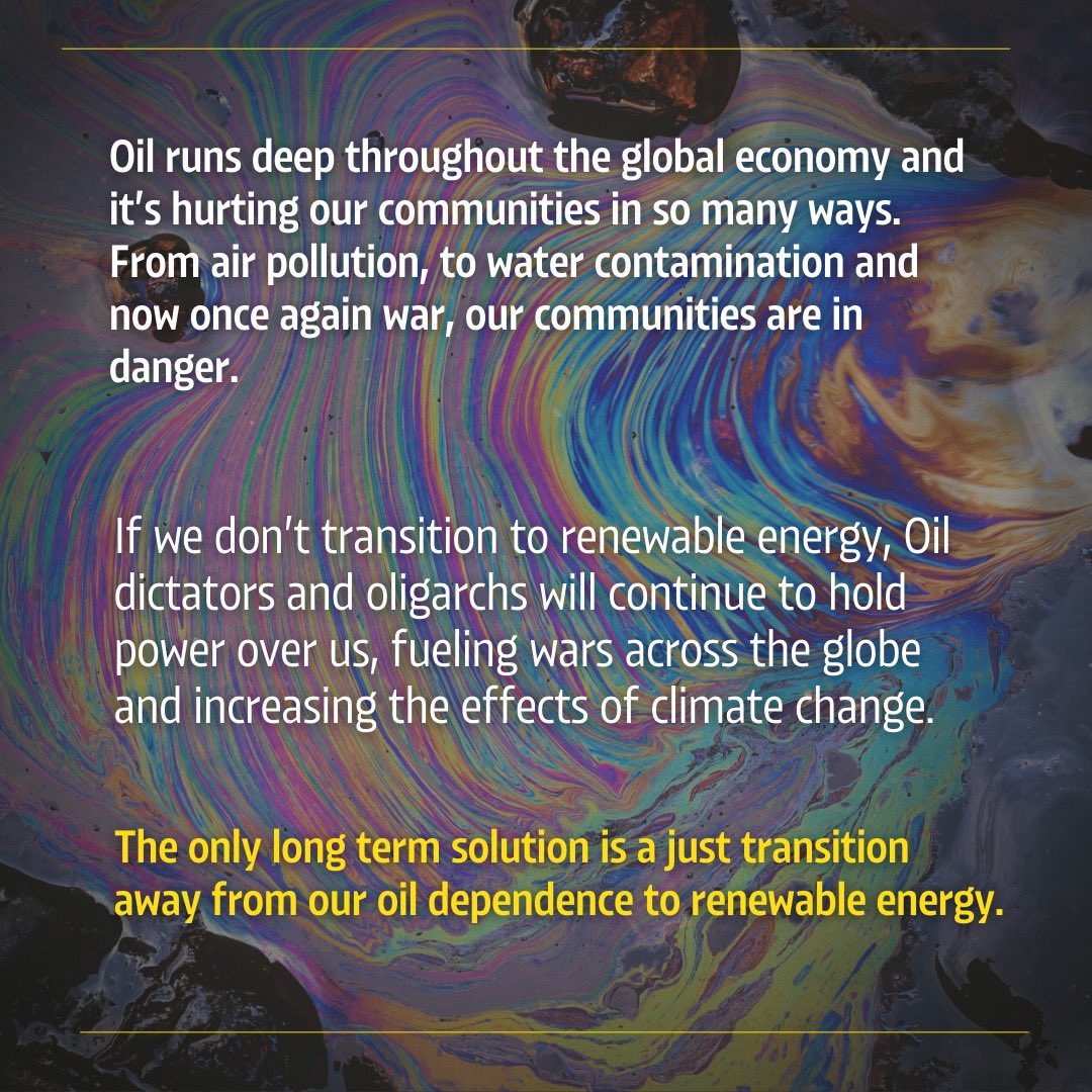 sunrisemvmt's tweet photo. Petrostates make us less safe. https://t.co/xu96qHEa19