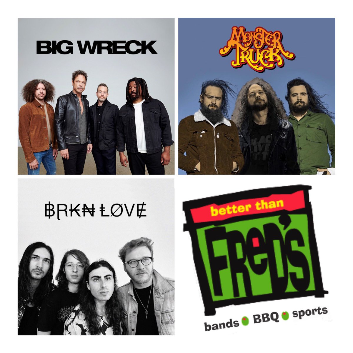 🌟 CONTEST! 🌟

Enter to win $300 to <a href="/BetterThanFreds/">Better Than Freds</a> with your ticket purchase to <a href="/bigwreckmusic/">Big Wreck</a> <a href="/Monster_Truck_/">Monster Truck</a> <a href="/BRKNLOVEMUSIC/">BRKN LOVE</a> 

bonnettsenergycentre.com

Purchase between now and March 14, get a signed poster by the band, &amp; be entered to win a $300 tab at Better Than Fred’s!