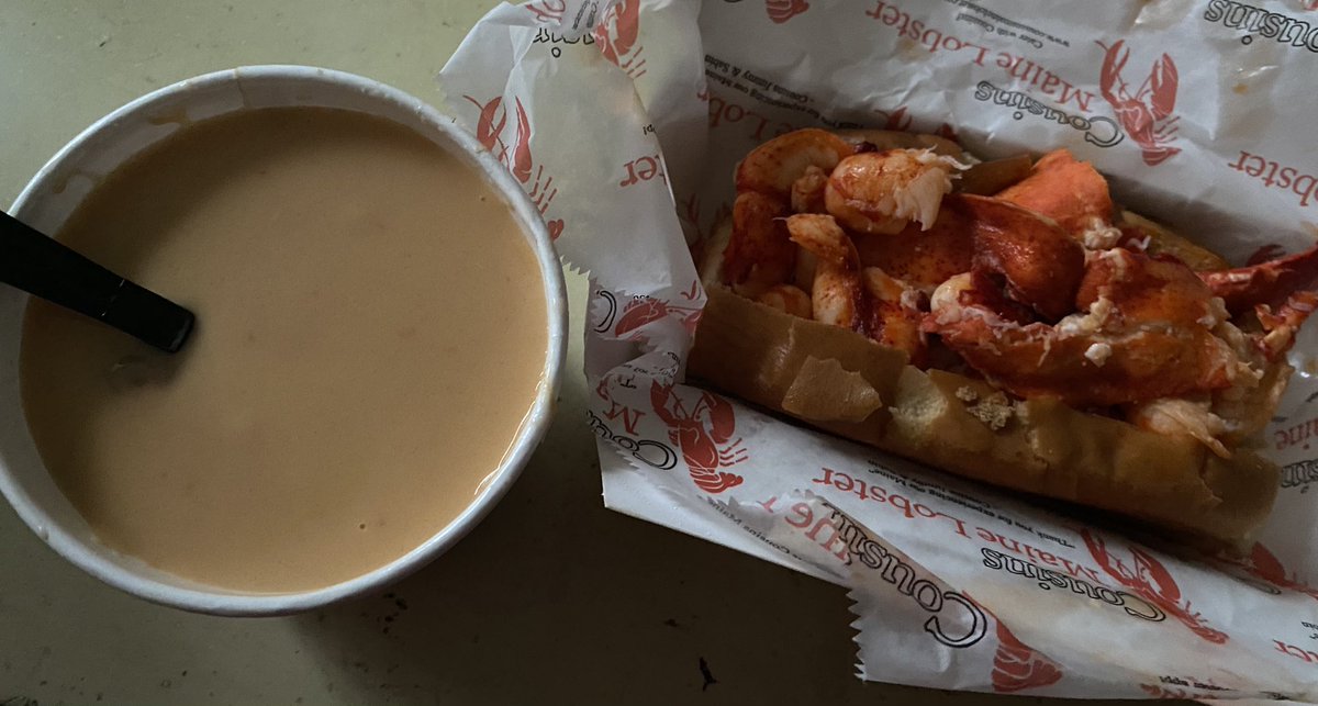 Erin Quinn (@quinnie79) on Twitter photo When <a href="/cousinsmainelob/">CousinsMaineLobster</a> is a block away from your job and your birthday is tomorrow you treat yourself! Thanks for the Soup! #LobsterBisque and #ConnecticutRoll. When <a href="/cousinsmainelob/">CousinsMaineLobster</a> is a block away from your job and your birthday is tomorrow you treat yourself! Thanks for the Soup! #LobsterBisque and #ConnecticutRoll.