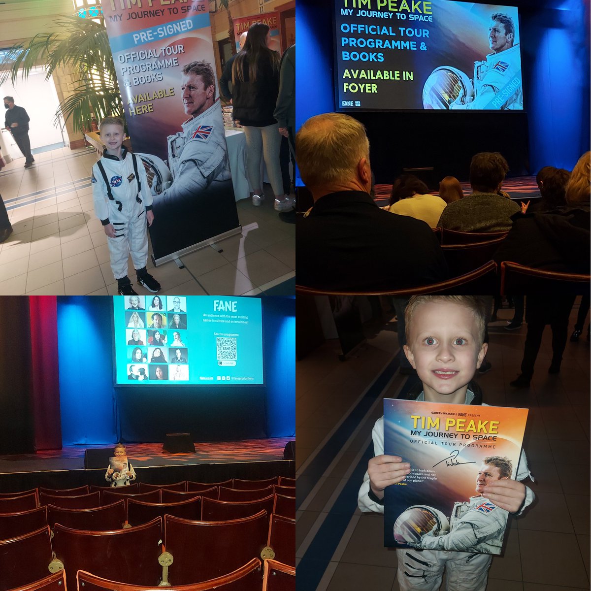 Hellenjjc's tweet photo. As expected, #myjourneyintospace was fantastic! The perfect birthday present for our astronaut/space crazy orson! @astro_timpeake he was in awe that he was only a few feet away from you #futureastronaut #bigfan #wintergardens https://t.co/hcF17E3bfR