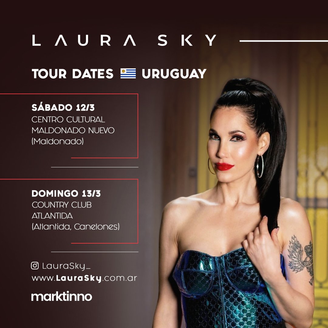 Muy feliz de anunciar y compartir con ustedes  estas fechas a realizarse en Uruguay !!! Me siento super agradecida por esta maravillosa oportunidad !!! 💕🇺🇾🎶