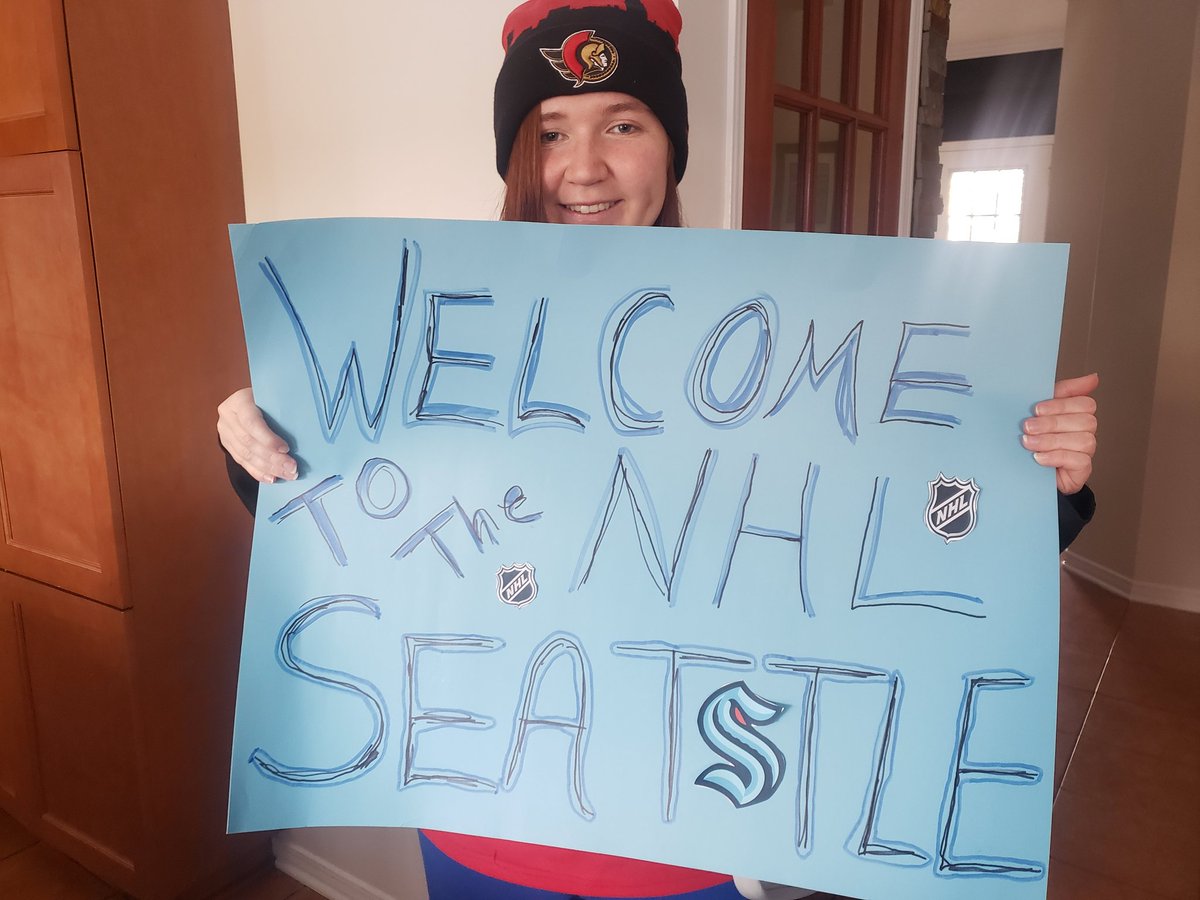 This girl is heading to the game to welcome the <a href="/SeattleKraken/">Seattle Kraken</a> to the <a href="/NHL/">NHL</a> and Ottawa. Forever a <a href="/ottawasenators/">ottawasenators</a> fan but wanted to provide a warm welcome.  <a href="/PaigeyElliott/">Paigey Swiftie</a>