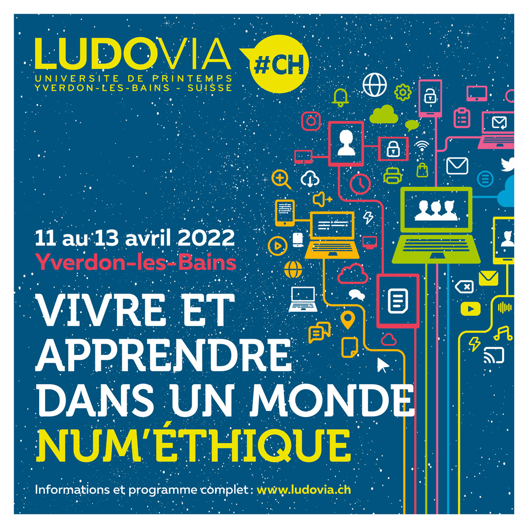 Les inscriptions pour #LudoviaCH sont ouvertes 🎉 Cet événement traitera cette année des questions d'éthique dans le numérique.

Cette édition se déroulera du 11 au 13 avril 2022 à Yverdon🗓️ Découvrez le programme et inscrivez-vous sur ludovia.ch