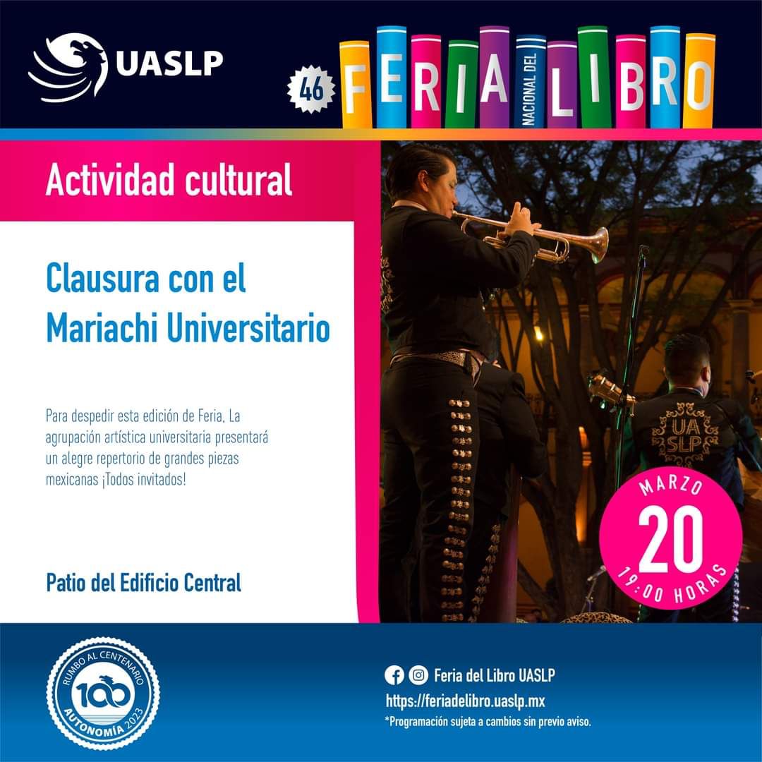 AntenaSanLuis's tweet photo. #FeriaDelLibroUASLP
Para despedir esta edición de Feria, la agrupación artística universitaria presentará un alegre repertorio de grandes piezas mexicanas.
🔷#46FNLUASLP https://t.co/NfaZmXmSEx