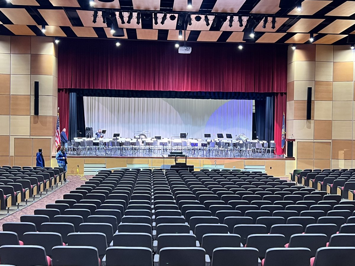 Just 3 days ago, this space was set for Music In Our Schools.  Now on to the PMEA Region V State Band Festival, kicking off tomorrow morning! #bssdproud #bshsrocks
