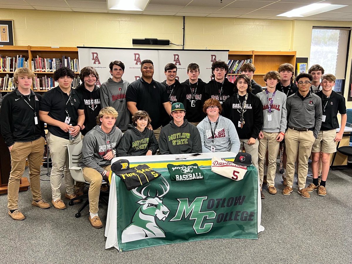 davidsonacademy's tweet photo. Let’s make this official… Congrats to @gupton_kaleb on signing with @MotlowBaseball to further your academic and baseball career. @athletics_da @DavidsonAcadBB @thumes4 #theDAway #DAathletics #motlowmade #motlowstate https://t.co/6JckqhDXqb