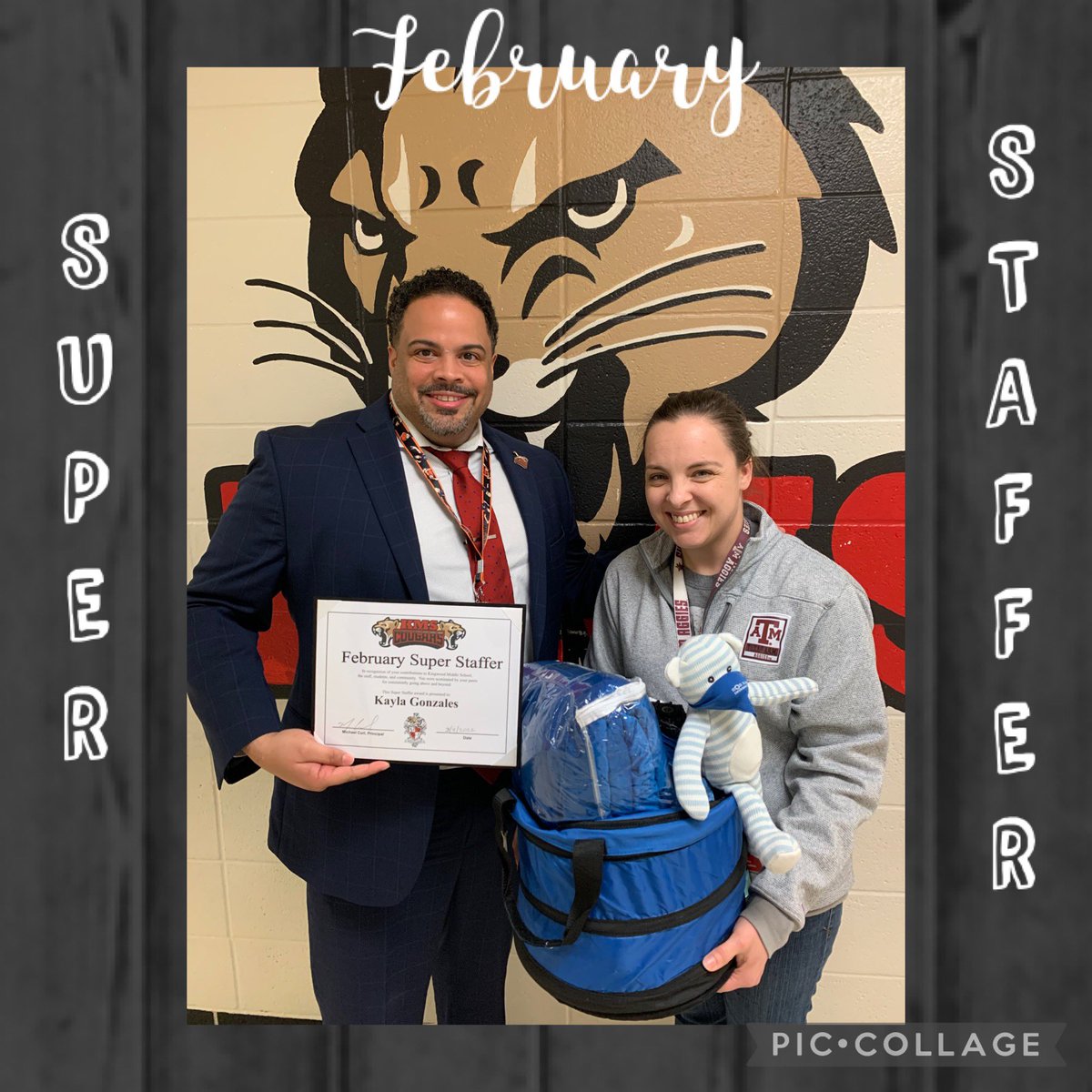 counselors_kms's tweet photo. π Congratulations to Mrs. Gonzales, KMS Super Staffer for February! πThank you for all you do for our students, both in the classroom and NJHS! πΎ#KMSCougarPride #KMS1ofaKIND https://t.co/TptzhLPuf3