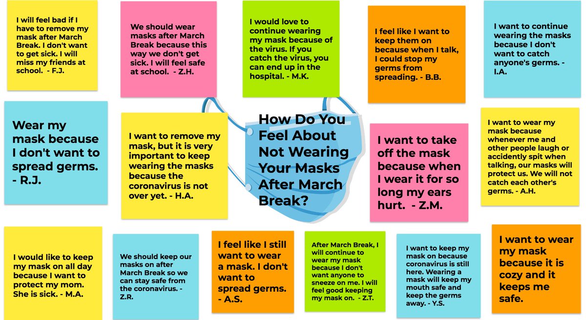 S. Patel (@mspatel_tdsb) on Twitter photo Gr. 1 Ss had some concerns and lots of questions about the news that mask mandates will soon be removed. We spent part of the morning sharing our thoughts and feelings with the class. #honouringstudentvoices <a href="/TPPS_TDSB/">Thorncliffe Park TDSB</a> <a href="/LC1_TDSB/">Learning Centre 1</a> <a href="/tdsb/">Toronto District School Board</a> Gr. 1 Ss had some concerns and lots of questions about the news that mask mandates will soon be removed. We spent part of the morning sharing our thoughts and feelings with the class. #honouringstudentvoices <a href="/TPPS_TDSB/">Thorncliffe Park TDSB</a> <a href="/LC1_TDSB/">Learning Centre 1</a> <a href="/tdsb/">Toronto District School Board</a>