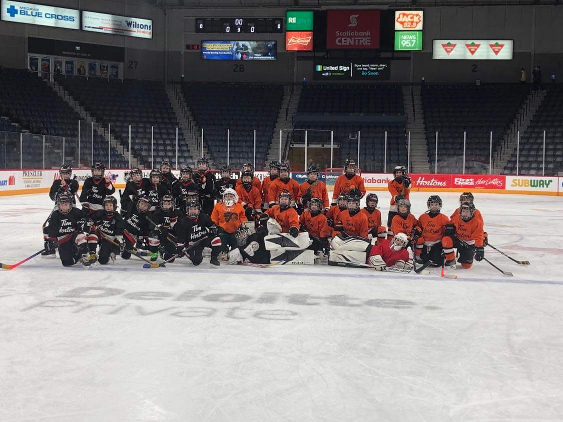 Sackville U9 Advancing Black and Orange are here tonight cheering #GoMooseGo