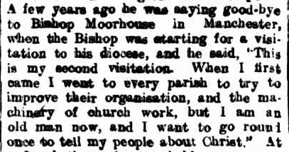 AustAnglican's tweet photo. 11 March 1886: resignation of the Rt Revd James Moorhouse (1826-1915), second Bishop of Melbourne; returning to the UK to become Bishop of Manchester. #anglican #136years @DioManchester I quite like this anecdote so sharing it again (the speaker Bishop Reginald Stephen): https://t.co/1Tv87vyy3C