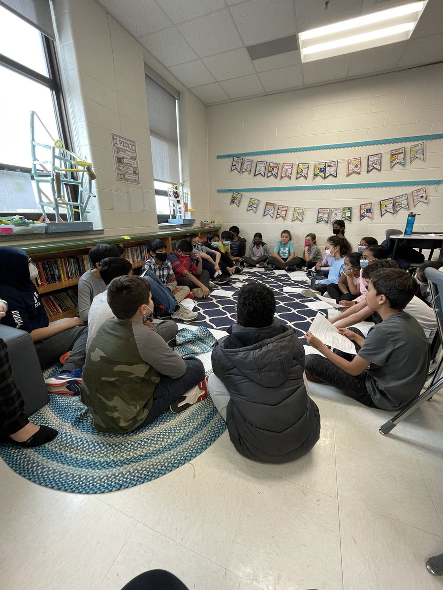 Today, Ms. Ward taught our students what a Socratic seminar is. Students took turns answering questions, being respectful communicators and learning how to invite others to join in on the conversation!