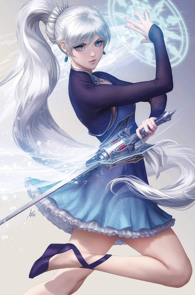 bestofrwbywomen's tweet photo. weiss schnee alt cover for rwby issue #3 by stanley lau https://t.co/lXJnBL21qz