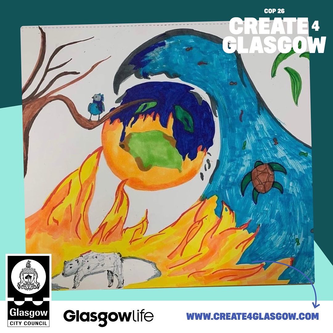 We are excited to announce that two of our young peoples work have been chosen to become the focus of a series of workshops led by Glasgows artists-in-residence, to continue to raise awareness of local climate change issues to seek long lasting solutions. <a href="/StMungoArt/">St Mungo's Art & Design</a> <a href="/EdISGlasgow/">EdIS Glasgow</a>