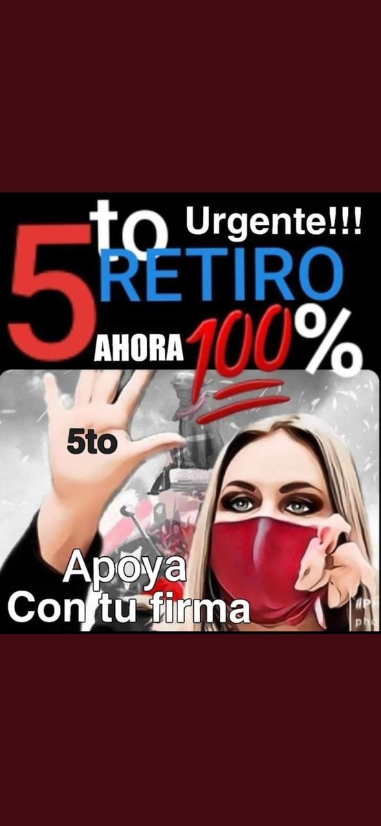 retiro100x100's tweet photo. Abuela @PamJiles nos ayudas a seguir levantando la tendencia #QuintoRetiroUrgente ❓ https://t.co/uELILCbKJU