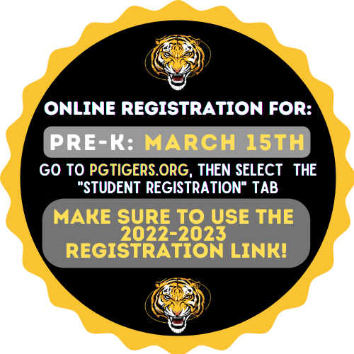 PG_Elementary's tweet photo. Online Registration for: Pre-K: March 15th Make sure and use the 2022-2023 Registration link when it goes live on March 15th! Link will be here: https://t.co/RKvoDpb2kM https://t.co/zOGH9ZGE2J