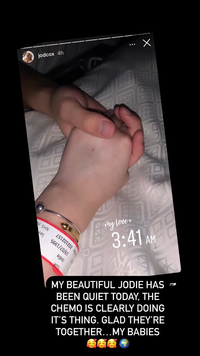 staycmoore's tweet photo. Our Beautiful Jodie has been quiet today. The chemotherapy is clearly doing it’s thing and she needs to rest. So glad they’re together…my babies 🥰🥰🥰🌍

https://t.co/Qm0ZUGS0Ri

#Osteosarcoma #family #love #cancer #tumour #fundraising #gofundme https://t.co/PLgYwerZr4
