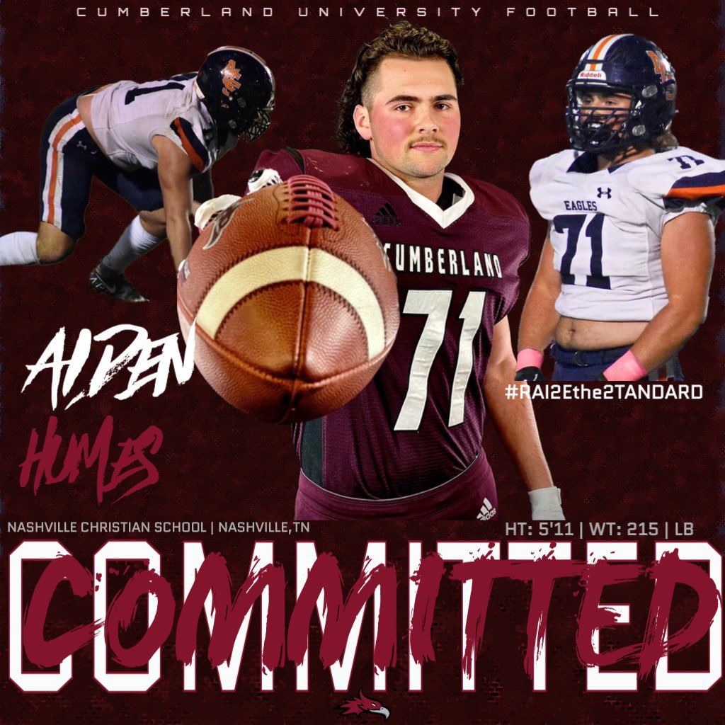 I am excited to announce my commitment to <a href="/CumberlandFB/">Cumberland University Football</a> to further my academic and football career‼️  <a href="/CoachHigginson/">Brad Higginson</a> <a href="/TimMathisCU/">Tim Mathis</a> <a href="/NCSRecruiting/">Nashville Christian Football Page</a> <a href="/_NCSathletics/">Nashville Christian Athletics</a> <a href="/Kingjustinr9/">Justin King</a>