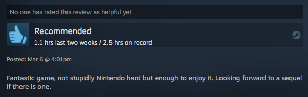 CollectorVision's tweet photo. It's awesome to read comments like this left on @Steam regarding our game Sydney Hunter and the Curse of the Mayan. If you've played it on Steam, we greatly appreciate you taking a moment to leave us your review too. Thanks!
#collectorvision #sydneyhuntercotm #sydneyhunter https://t.co/By8BXaPGlP