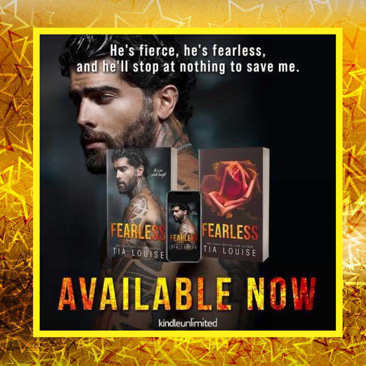 UpstairsLibrary's tweet photo. FEARLESS by @AuthorTLouise is now LIVE!  Download today or read for FREE with Kindle Unlimited!  https://t.co/QHe1HUAc2W  #NewRelease #MustRead @greyspromo #RomanticSuspense #ForcedProximity #EnemiestoLovers #SmallTown #SecondChanceRomance #Billionaire https://t.co/kGC1ACrtOi
