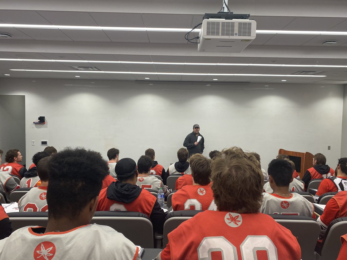Grateful to have Buckeye alum <a href="/trip14lax/">Matt Triplet</a> speak to us today about his mental health advocacy work. We have the opportunity to be advocates for our teammates and our ourselves. Recognizing, talking about, and supporting mental health struggles shouldn’t be taboo.