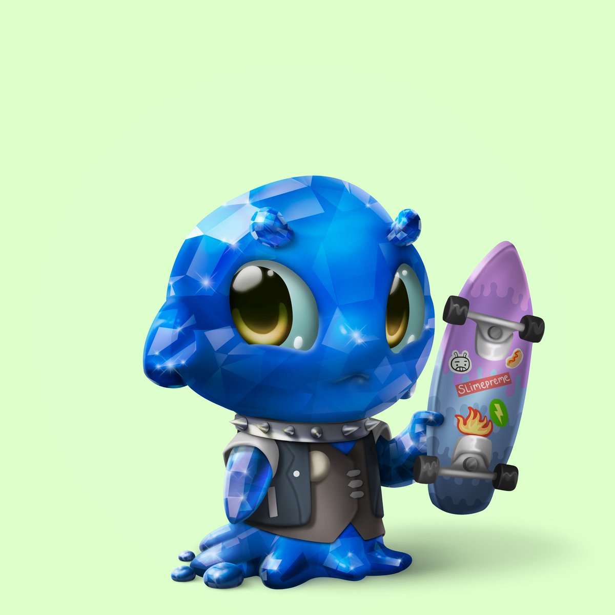 WeAreSlimes's tweet photo. This Slime is ready to skate his way into mint day! 🛹 💚

Whose hype for tomorrow’s launch? Let us know in the comments!

#nfts #NFTdrops #SolanaNFTs #WeAreSlimes https://t.co/k5Z2U2Ft16