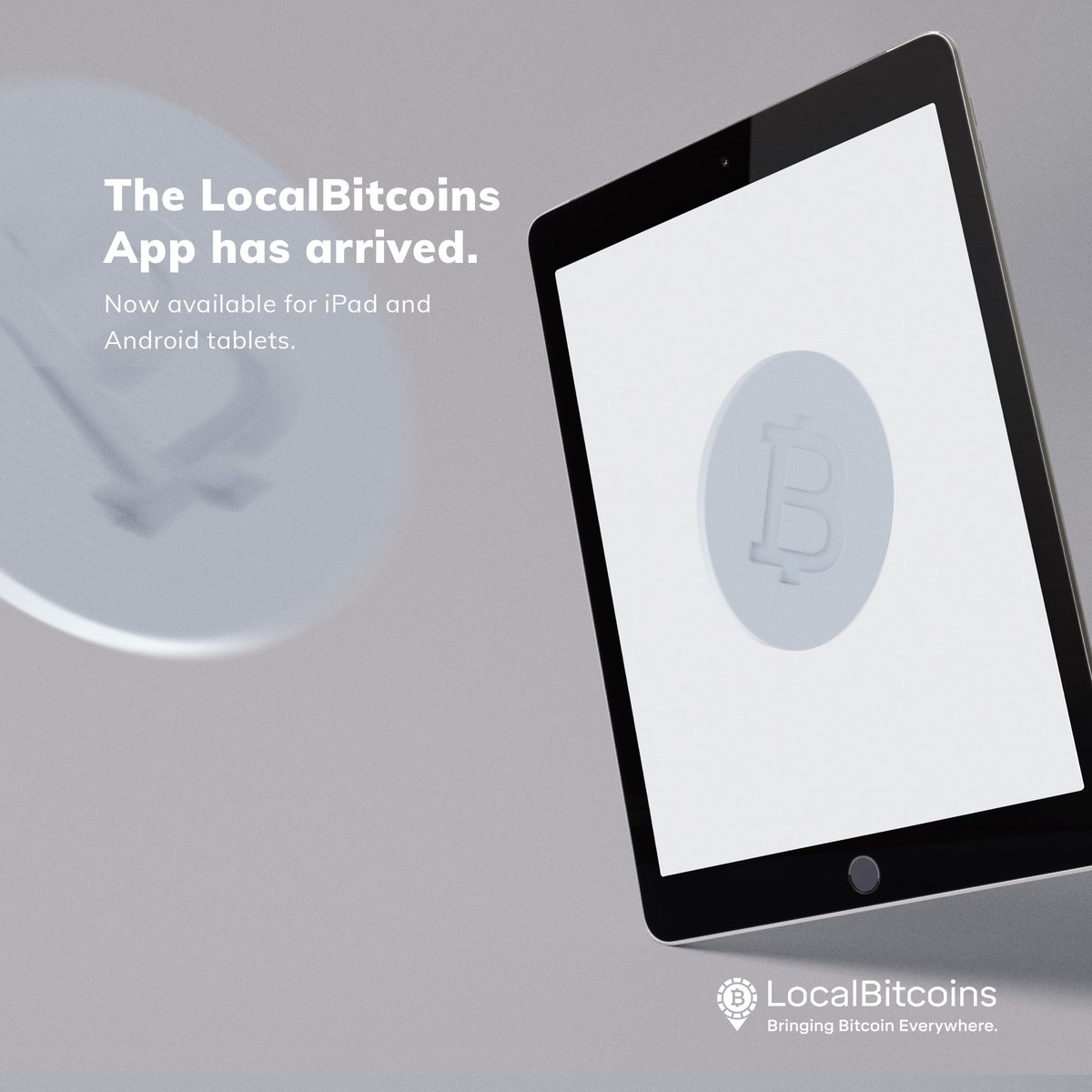 LocalBitcoins's tweet photo. The LocalBitcoins App ✨ now available on iPad &amp; Android tablets. 🎉

“We want our service to be available in every country, on every device &amp; in every language.” 💬 @JukkaBlomberg 

#LocalBitcoins #LocalBitcoinsApp #BringingBitcoinEverywhere https://t.co/PcoBnSR5GU