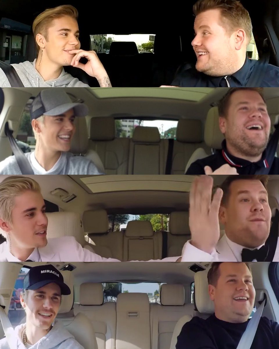 biebersdepths's tweet photo. justin bieber needs to do another carpool karaoke with james corden https://t.co/p99M5reAo4