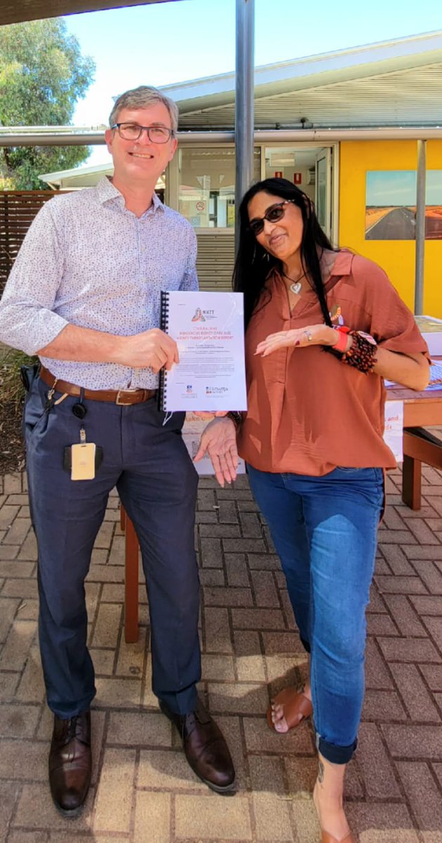 ANZDATARegistry's tweet photo. As a part of the @worldkidneyday celebrations, Our Executive Director @NephMcDonald received the Cultural Bias report from @Keliyari13 of @NIKTTaskforce. @LowitjaInstitut @UniofAdelaide @TSANZ_txsoc @KidneyHealth @KenWyattMP @shilpa_jes https://t.co/MxOBfqFGFX