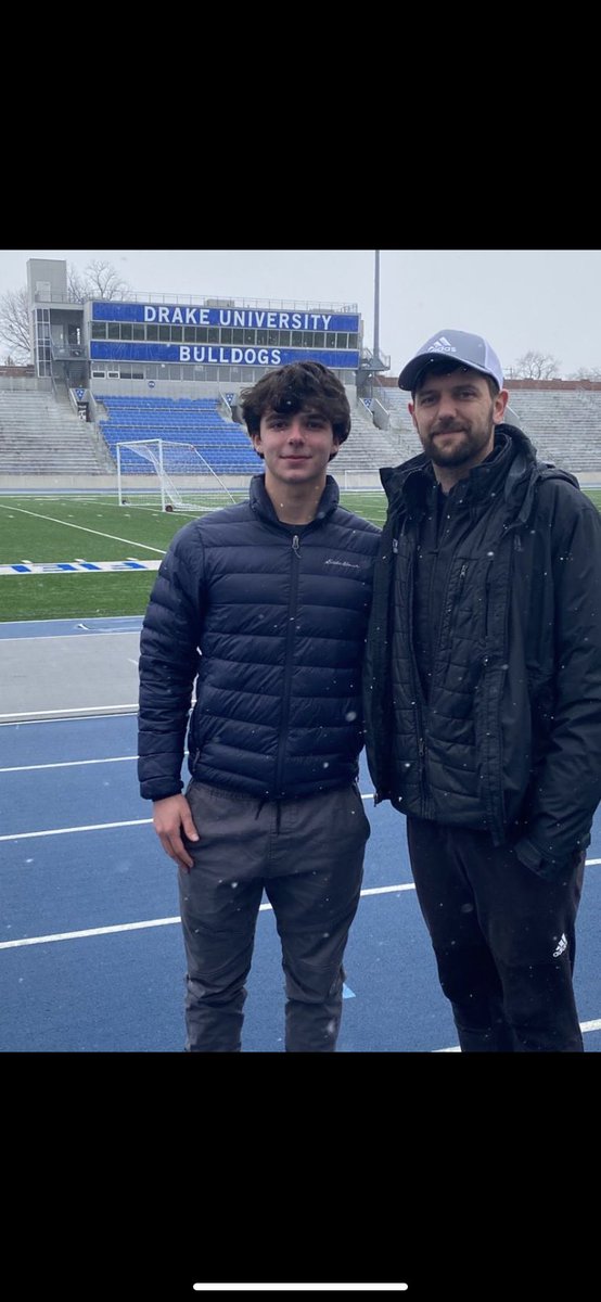 After a great visit at <a href="/DrakeBulldogsFB/">Drake Football</a> I am excited to have received and offer to play football at the next level. Thanks to <a href="/CoachBloss/">John Bloss</a> <a href="/tstepsis/">Todd Stepsis</a> and the Drake coaching staff! <a href="/LPAthleticDept/">Lake Park Athletics</a> <a href="/LakeParkFootbal/">Lake Park Lancer Football</a> <a href="/OJW_Scouting/">Oliver James West</a> <a href="/MikeFChen/">"The" Mike F Chen</a> <a href="/EDGYTIM/">Timothy “EDGYTIM” OHalloran</a>