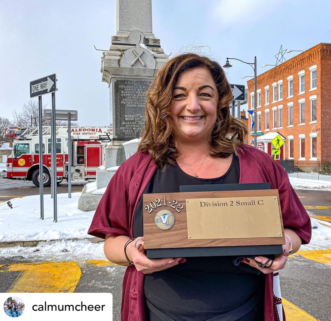 CalMum_Raiders's tweet photo. Congratulations to CM Varsity Cheerleading Coach, Michelle Middleton Carson, named LCAA Coach of the Year! https://t.co/yQLSrFjin2