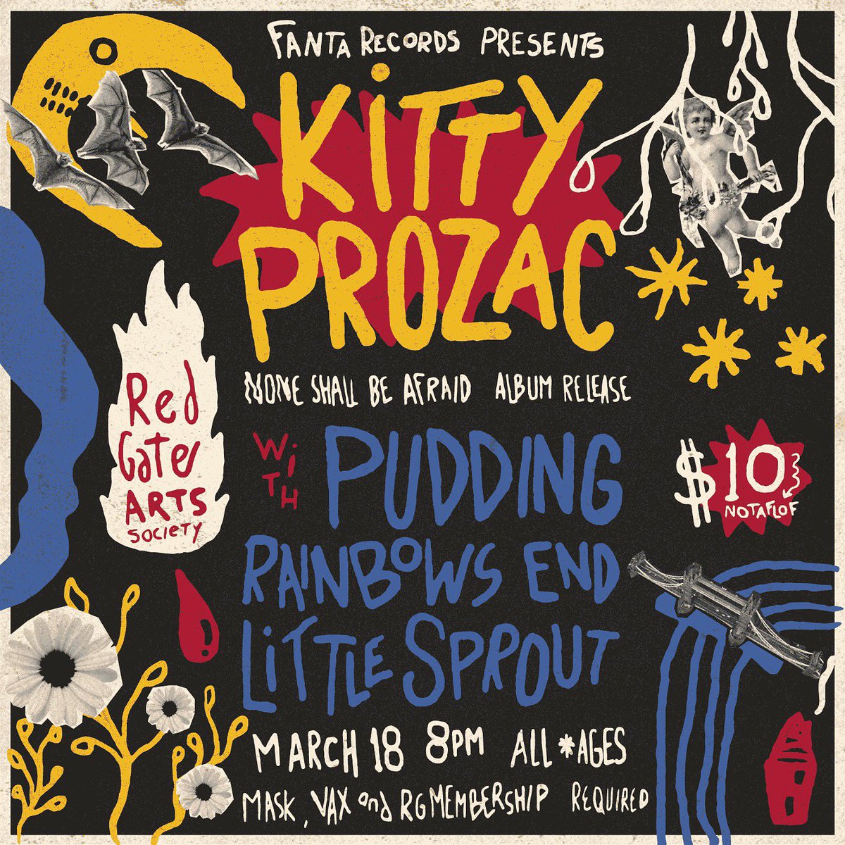 FantaRecords's tweet photo. Kitty Prozac’s ✶𝙉𝙤𝙣𝙚 𝙎𝙝𝙖𝙡𝙡 𝘽𝙚 𝘼𝙛𝙧𝙖𝙞𝙙✶ 𝒜𝓁𝒷𝓊𝓂 ℛ𝑒𝓁𝑒𝒶𝓈𝑒 𝒮𝒽𝑜𝓌 @ Red Gate Arts Society 𝐧𝐞𝐱𝐭 𝐅𝐫𝐢𝐝𝐚𝐲

ft. 𝔓𝔲𝔡𝔡𝔦𝔫𝔤 ᖇᗩIᑎᗷᗝᗯᔕ ᗴᑎᗪ &amp; Ⓛⓘⓣⓣⓛⓔ Ⓢⓟⓡⓞⓤⓣ https://t.co/sA2Toit1sv https://t.co/bwLlI3WVSH